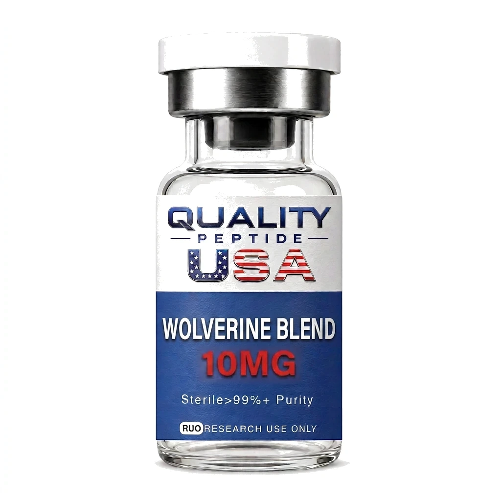 Research peptide vial: Wolverine Blend (BPC-157 + TB-500)